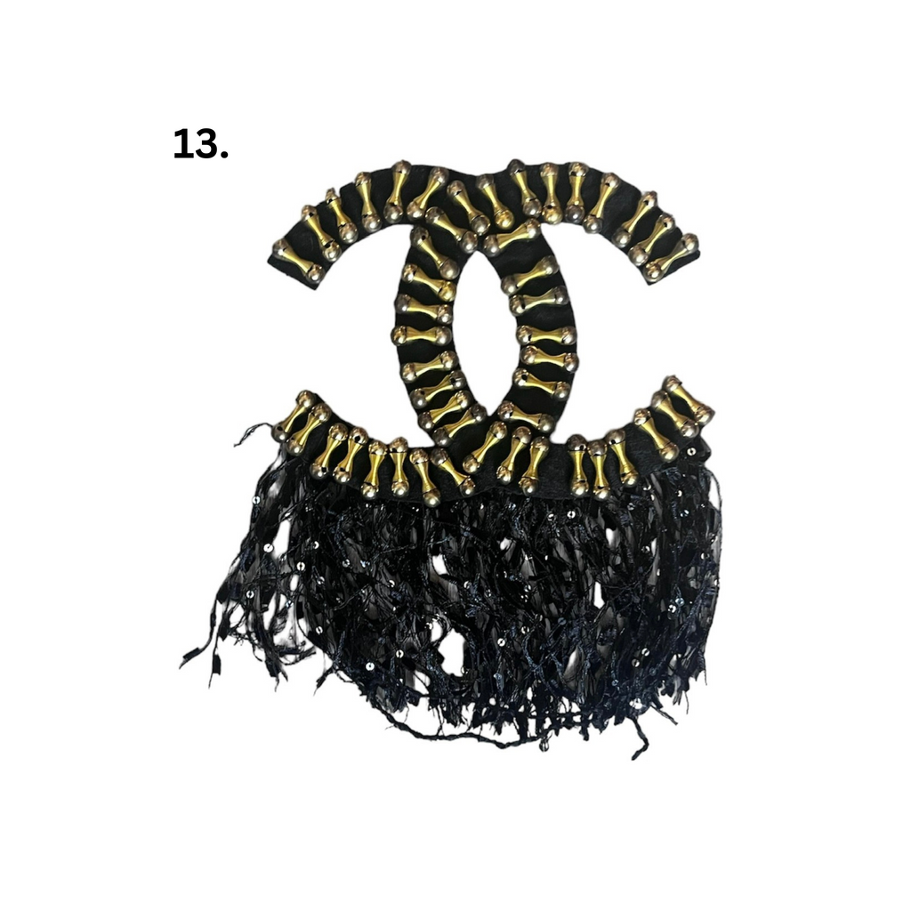 Designer Inspired Patches | Luxury Embroidered Patches | Custom Denim Jackets | Custom Vinyl Logos | CC luxury Patches | Sew on Patches | Chanel.