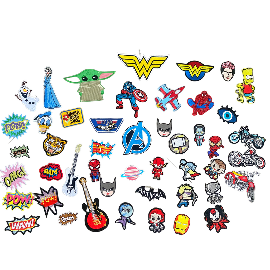 Boys Embroidered patches selection for custom orders Or DIY.