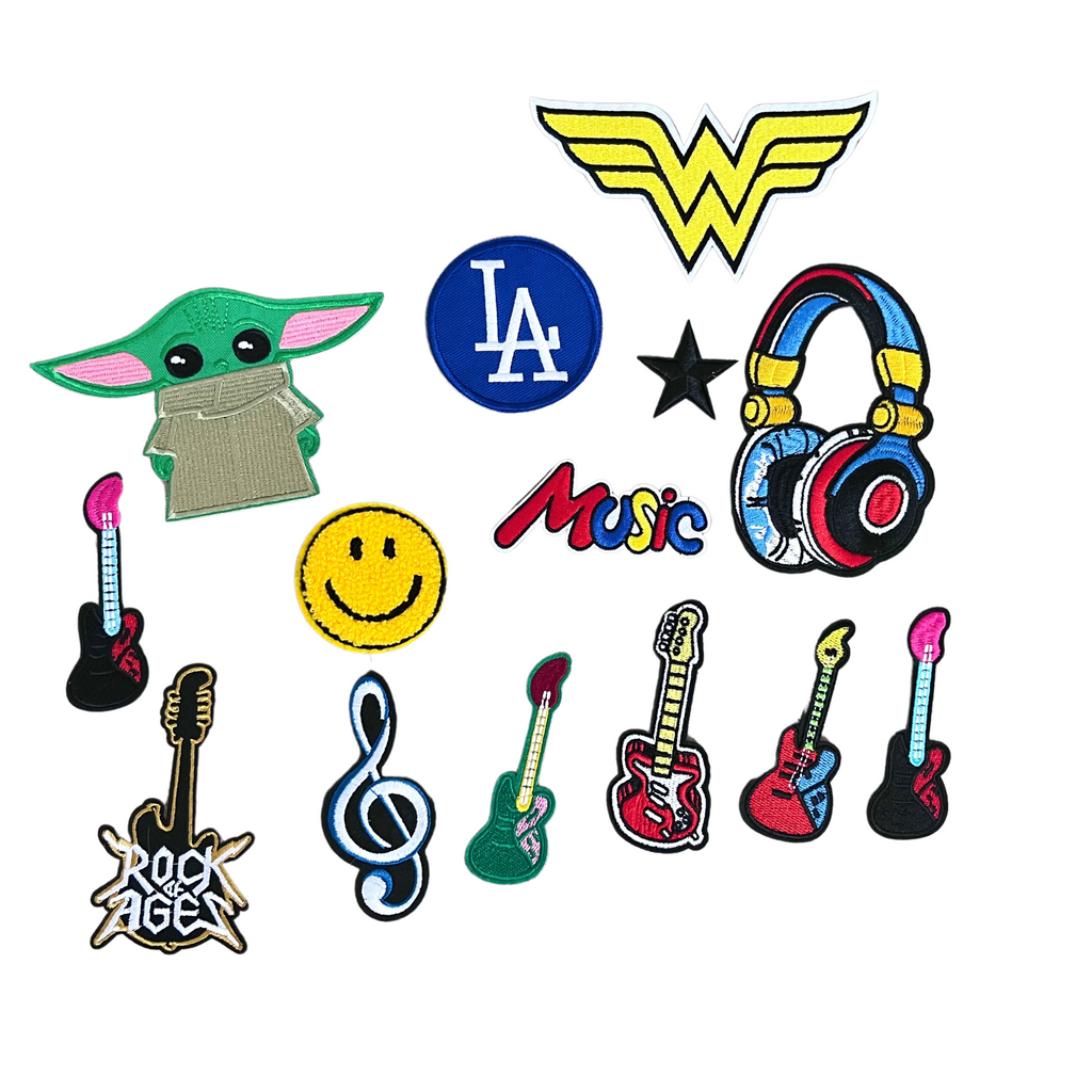 Boys Embroidered patches selection for custom orders Or DIY.