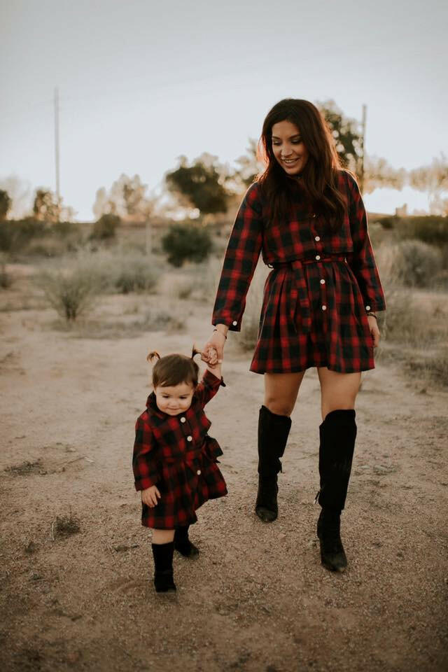 Valerie Plaid Mommy & Me Dresses.