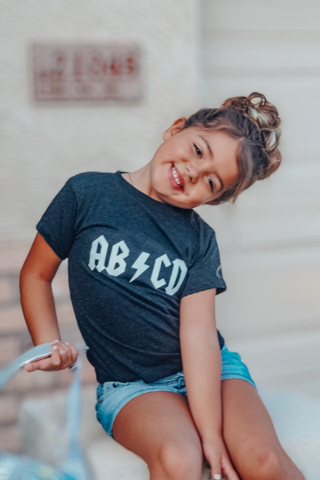 ABC Back to School Kids Graphic Tee Shirt ACDC First Day of school kids Tshirt.