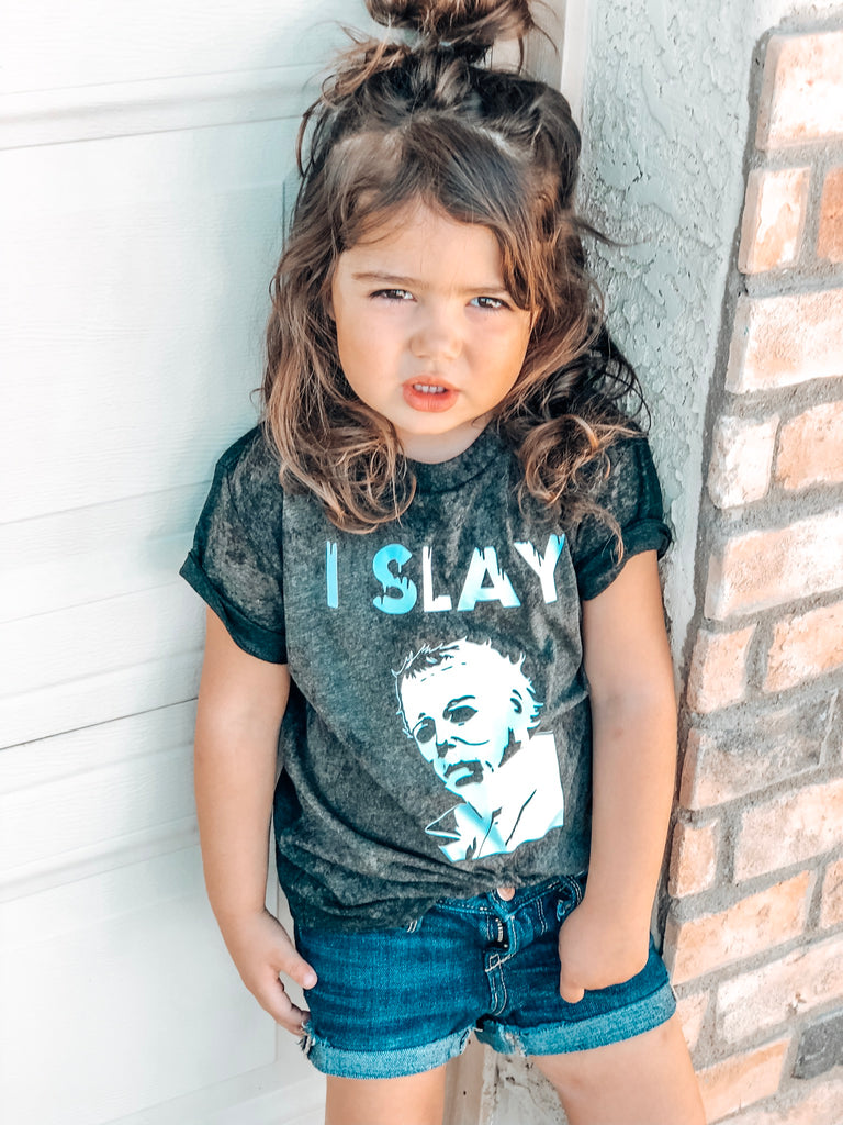 I slay Jason Friday the 13th Halloween Tee shirts.