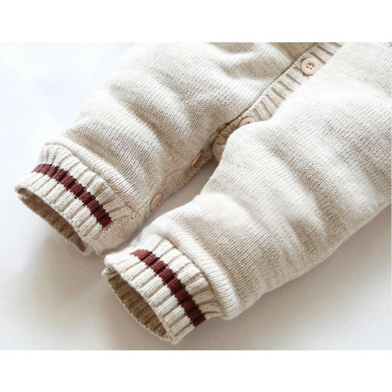 Baby Winter Thick Reindeer Bodysuit Fleece Lined