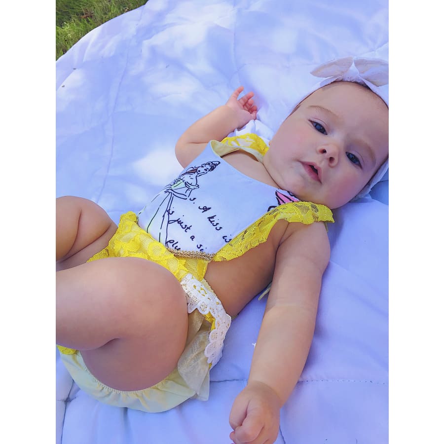 Belle Princess Elegant Lace Romper - Disney