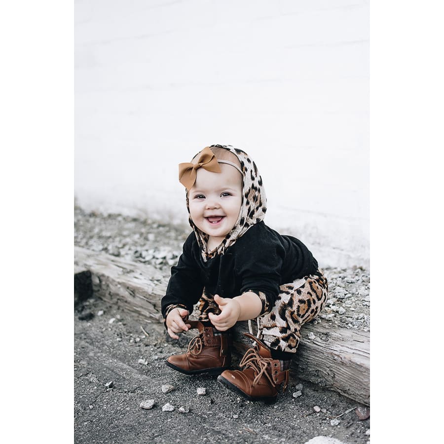 Fierce Leopard Girl Hooded Jogger Set