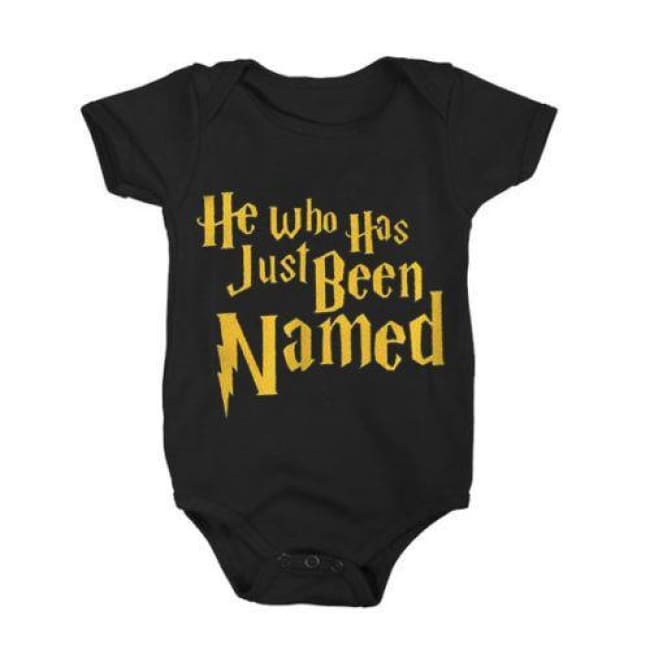 He Who Has Just Been Named Onsie - Black / 4-6M