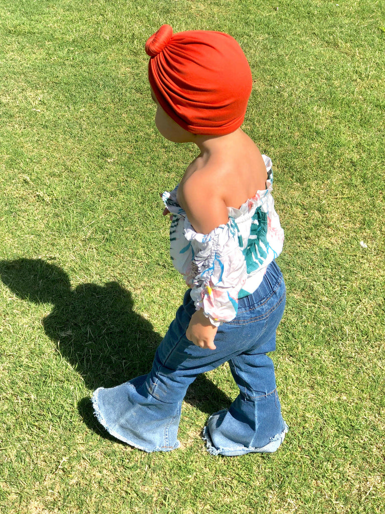 Banana Leaf Off Shoulder Romper.