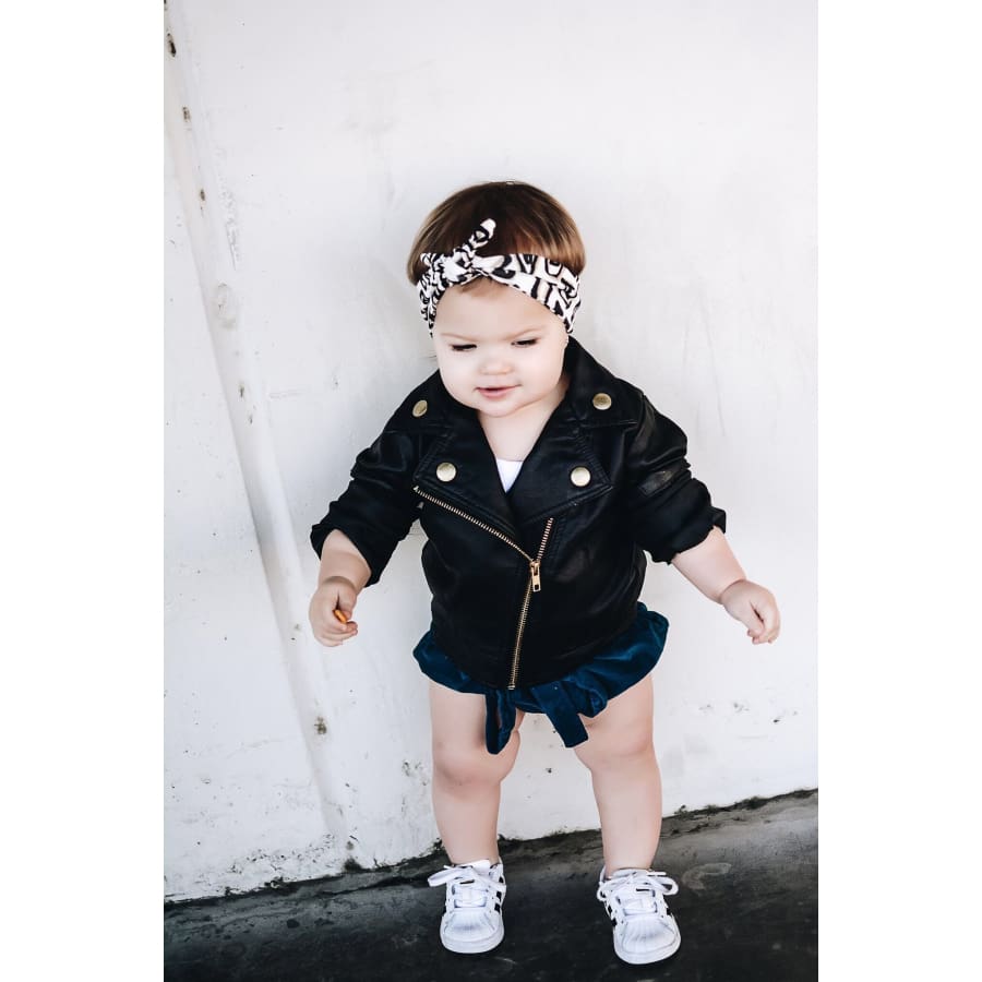 Kids Unisex Leather Jacket