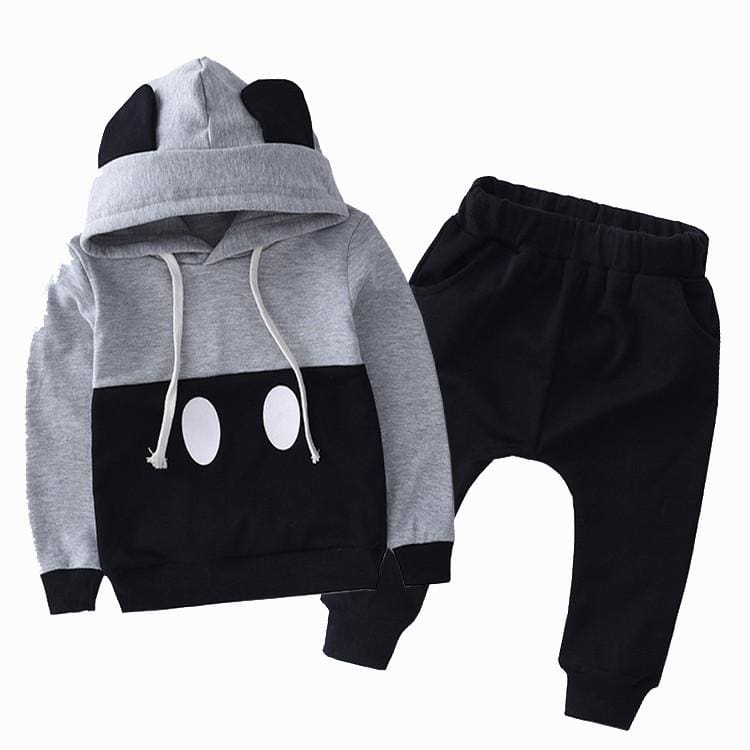 Minimalist Mickey Jogger 2 Pc Suit - Grayblack / 3T