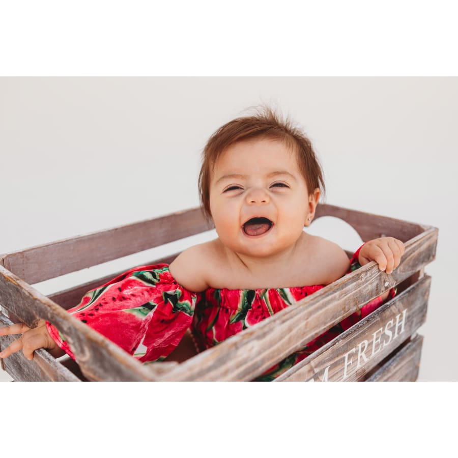 Summer Off The Shoulder Watermelon Romper
