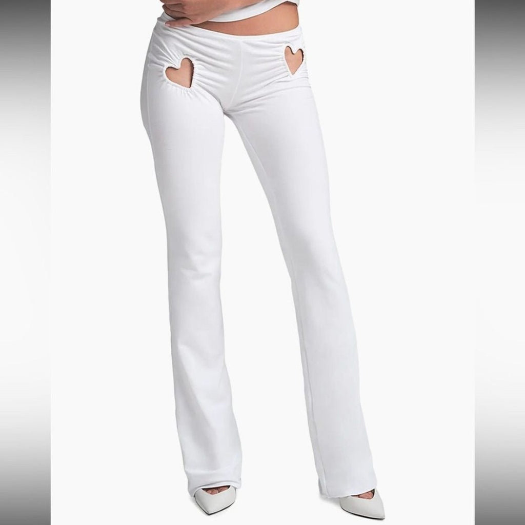SKIMS White Heart Cutout Flare Jumpsuit