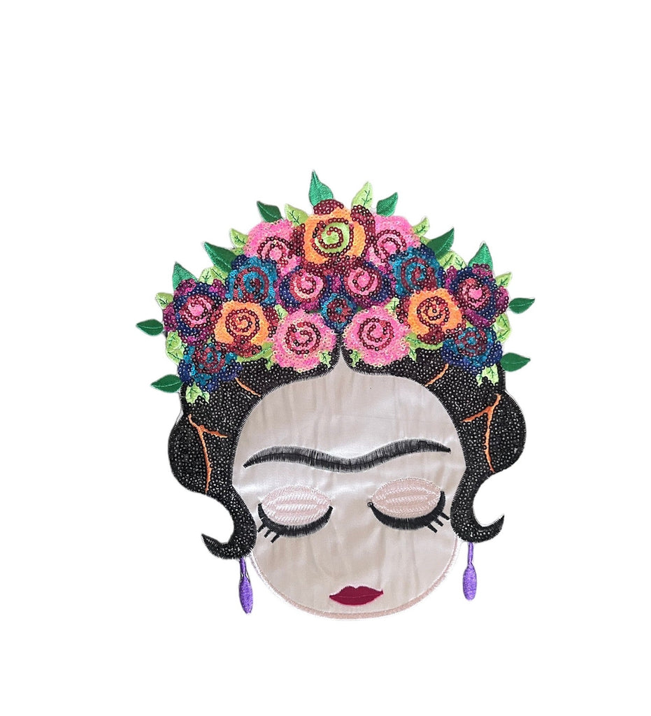 Frida Kahlo sequin patch | sew on patch | Frida Kahlo | artist | art patch