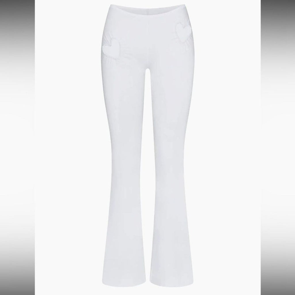 SKIMS White Heart Cutout Flare Jumpsuit