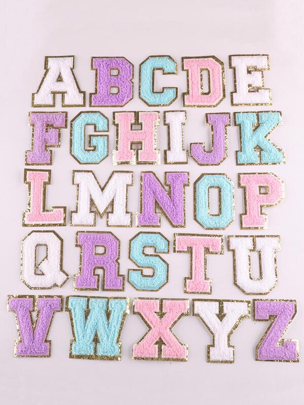 1 Iron on Letters CUSTOM Embroidered Letter Patches 