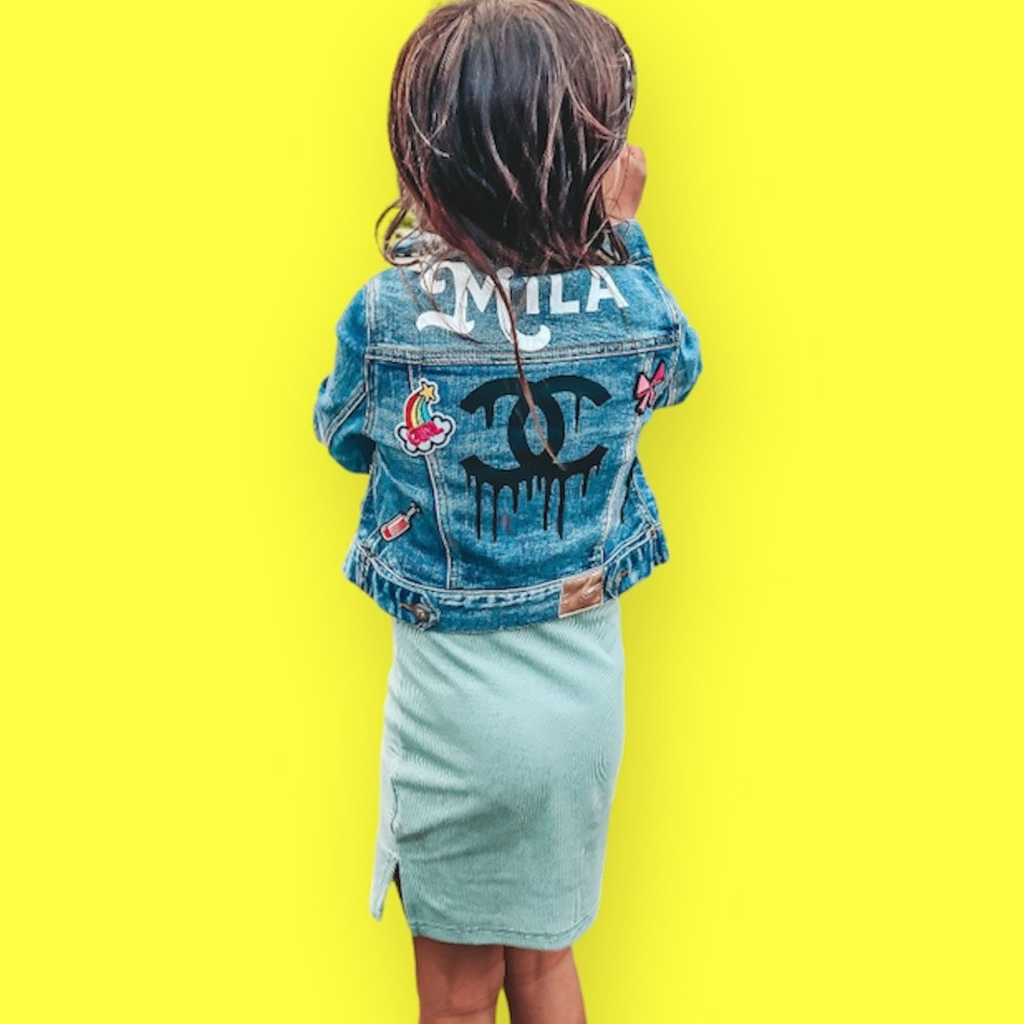 Custom embroidered jean sales jacket