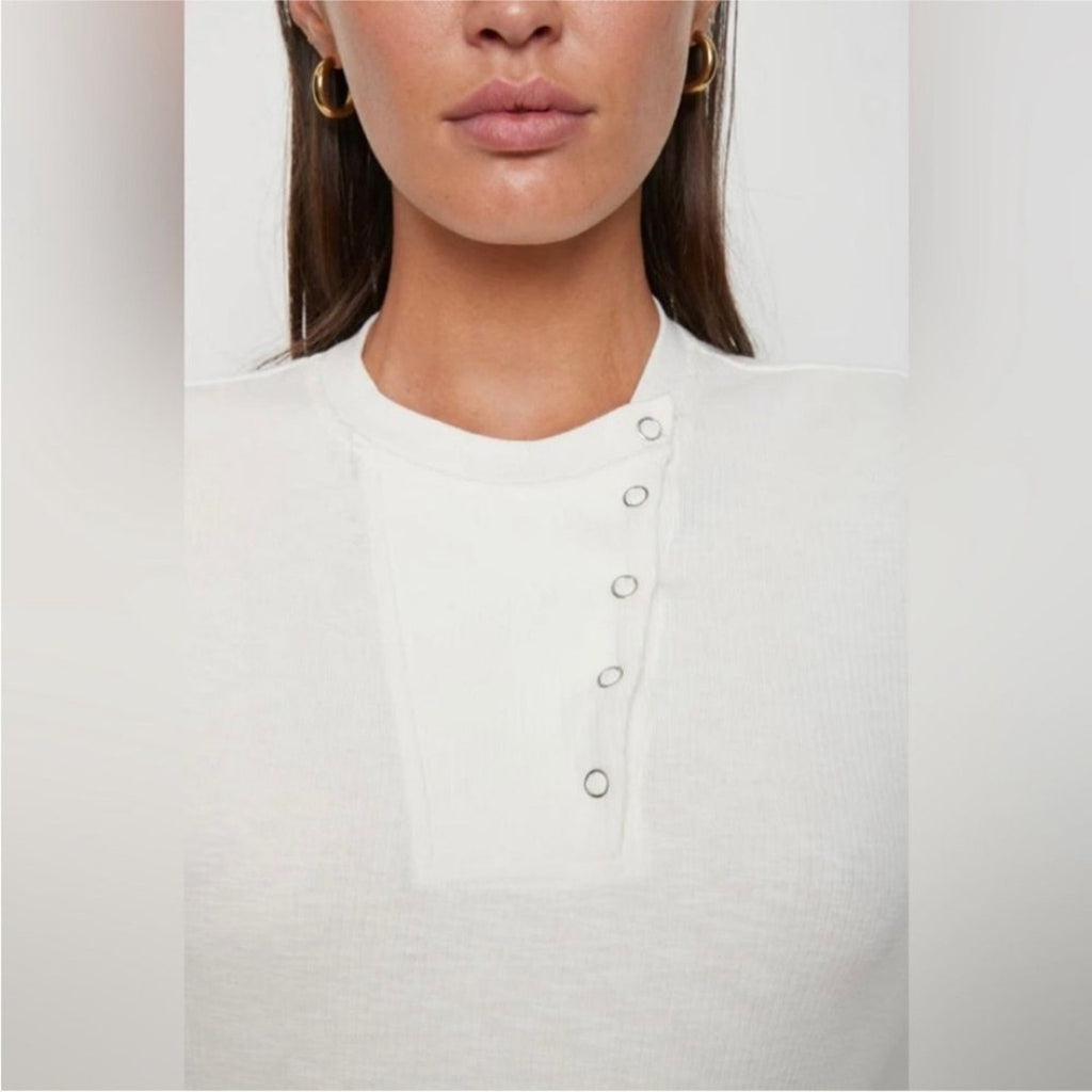 NWT ATOIR White Long Sleeve 100% Cotton The Sandy Top XS
