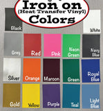 Iron on heat transfer Vinyl Colors to choose from