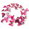 12 Piece 3D Butterfly Wall Art - Pink