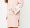 Hooded Lace Cuff Dress.