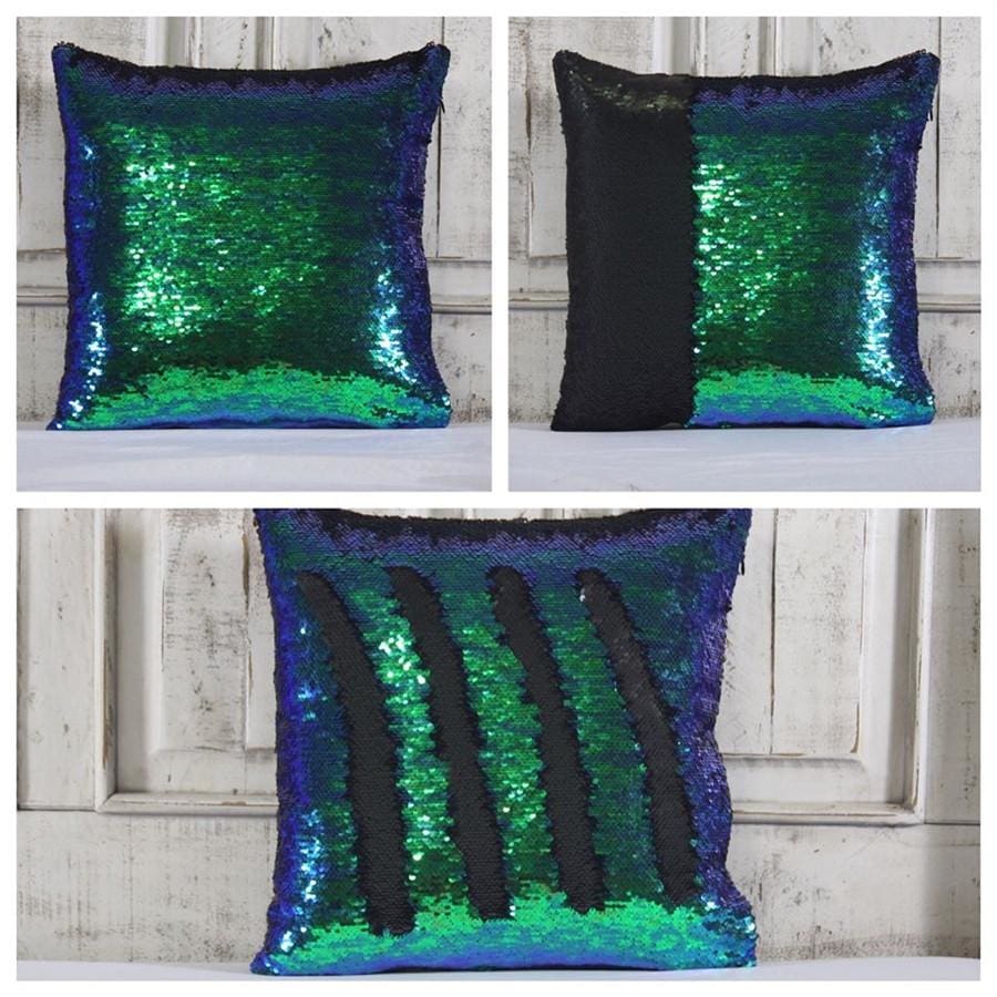Double Color Sequin Pillow Cases - Mermaid