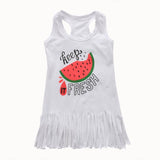 Keep It Fresh Watermelon Tassel Summer Dress