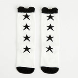 Knee High Printed Socks - Blac/white Stars / To 1 Years Old