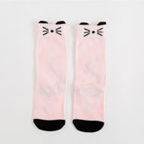 Knee High Printed Socks - Pnkblck Cat / To 1 Years Old