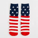 Knee High Printed Socks - Stars And Stripes Red/bl / To 1 Years Old