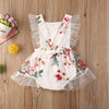 Lily Embroidered & Lace Sleevless Floral Rompers