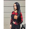 Red Plaid Long Sleeve With Pocket
