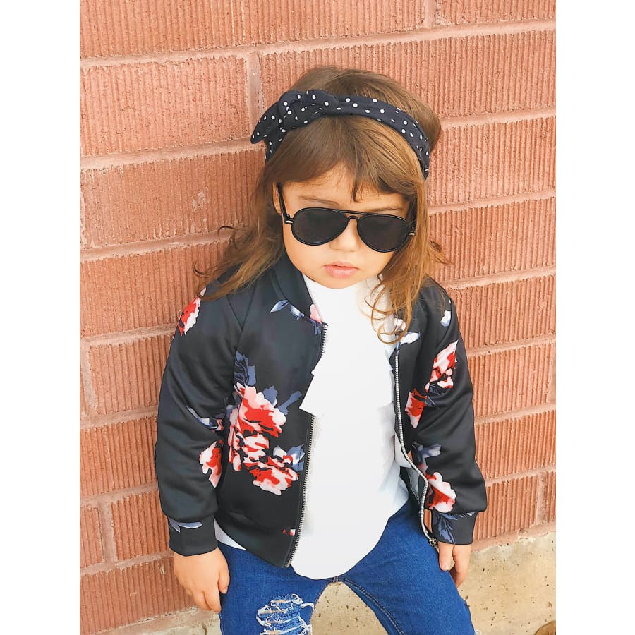 Sophie Floral Girls Bomber Jackets