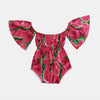 Summer Off The Shoulder Watermelon Romper