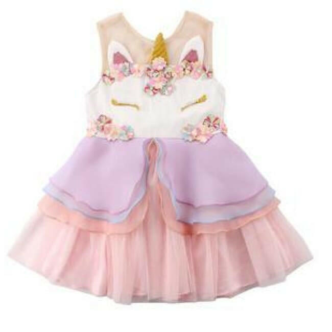 Unicorn Princess Party Dress - Pink / 12-18M