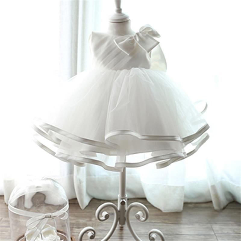 Amazon.com: Leideur Baby Long Christening Gowns White Baptism Dress Special  Occasion Dresses for Girls Birthday (3 Months, White): Clothing, Shoes &  Jewelry