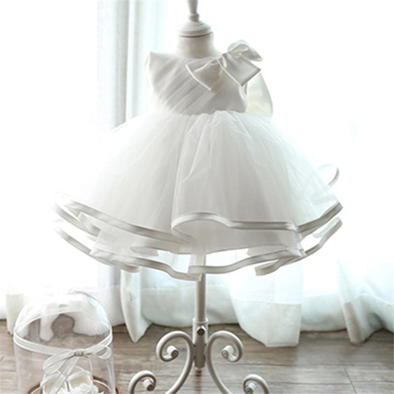 White Christening Baptism Dress | White Formal Infant Baby Dress White Christening Baptism Dress | White Formal Infant Baby Dress